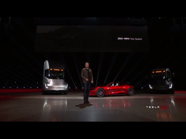 Elektrosportwagen Tesla Roadster 2 Beschleunigt In 2
