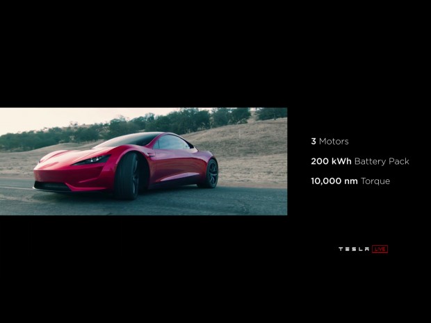 Tesla Roadster 2 (Bild: Tesla/ Screenshot: Golem.de)