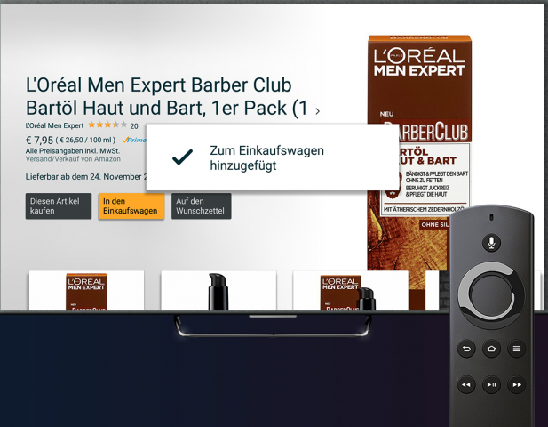 Einkauf direkt auf dem Fire TV durchführen (Bild: Exaring)