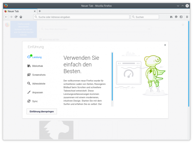 Eine kleine Einführung in das neue Firefox-Design (Bild: Mozilla, Screenshot Golem.de)
