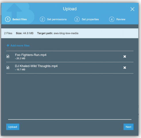 Videos werden in AWS S3 hochgeladen. (Bild: AWS)