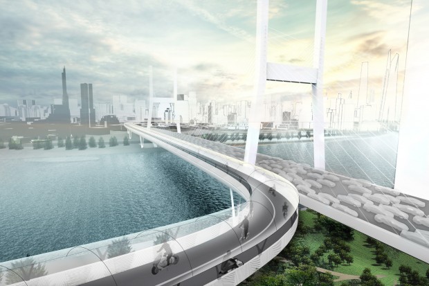 Die bauliche Trennung von Autofahrbahnen erhöht die Verkehrssicherheit. (Grafik: BMW)