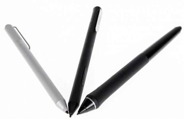 Links: Surface Pen 3, Mitte: Bamboo Ink, Rechts: Wacom Pro Pen 2