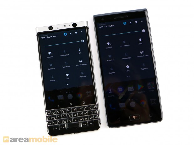 Links das Keyone, rechts das Motion (Bild: Area Mobile)