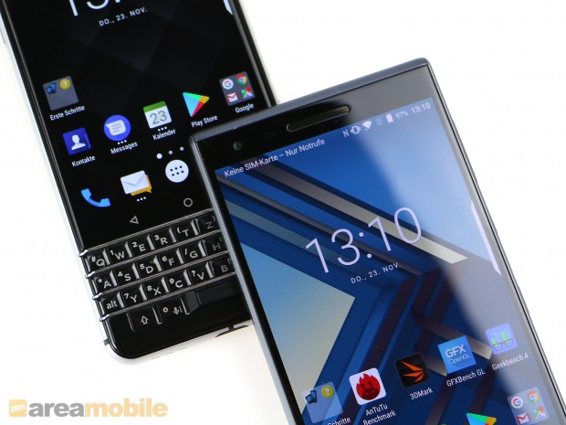 Vorne das Motion, dahinter das Keyone (Bild: Area Mobile)