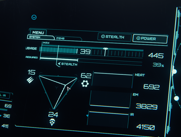 Bildschirmanzeigen im Cockpit sind bereits funktional. (Bild: CIG/Screenshot: Oliver Nickel/Golem.de)