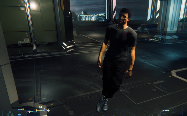 Die computergesteuerten Bewohner sind noch fehlerhaft. (Bild: CIG/Screenshot: Oliver Nickel/Golem.de)