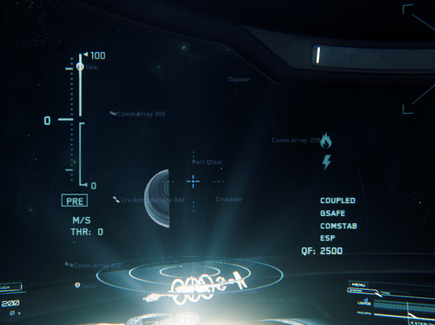 In meiner Freelancer sehe ich die Sternenkarte kaum noch. (Bild: CIG/Screenshot: Oliver Nickel/Golem.de)