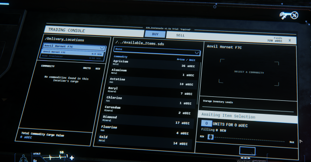 An Terminals können Waren gekauft werden. Hier: Die MS-DOS-Version. (Bild: CIG/Screenshot: Oliver Nickel/Golem.de)