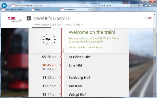 Unser Railjet mit den nötigsten Informationen. (Screenshot: Golem.de)