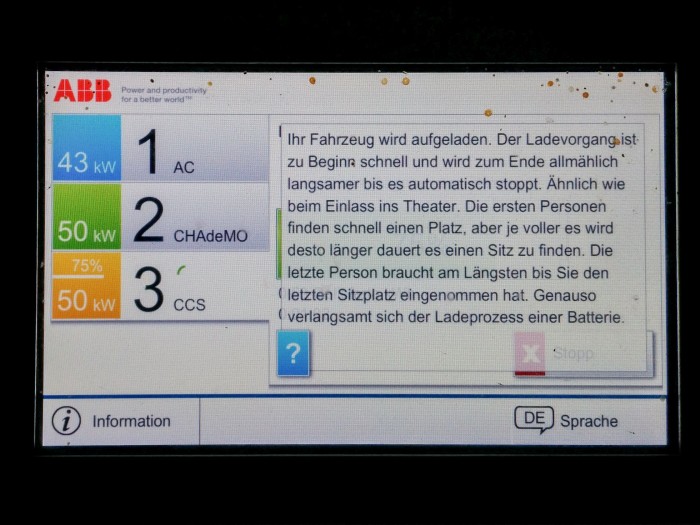 Außerdem wird der E-Auto-Fahrer über den Fortschritt informiert. (Foto: Werner Pluta/Golem.de)