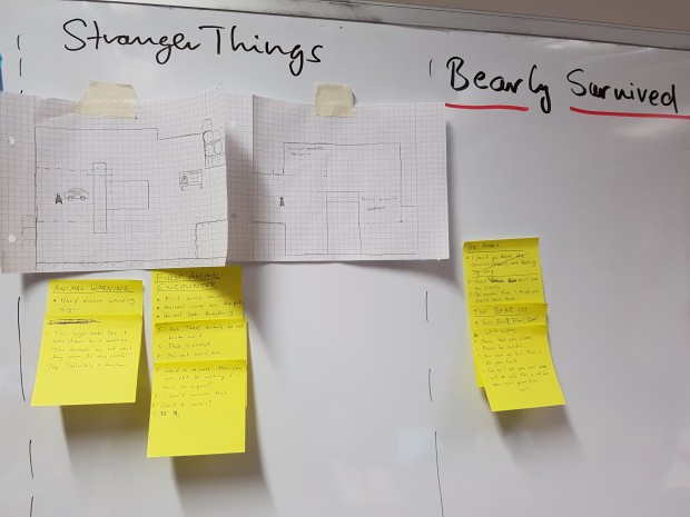 Zettelwirtschaft: das Storyboard zu Fireflies (Bild: Achim Fehrenbach)