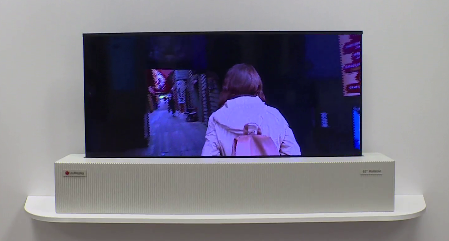 OLED: LG zeigt aufrollbaren 65-Zoll-Fernseher mit 4K-Auflösung - Golem.de