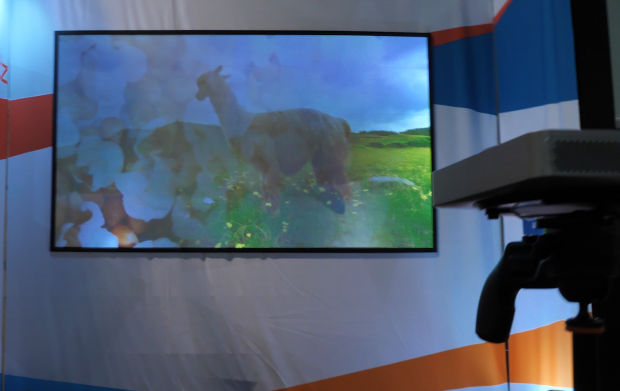 Mirraviz Multiview-Leinwand (Bild: Martin Wolf/Golem.de)