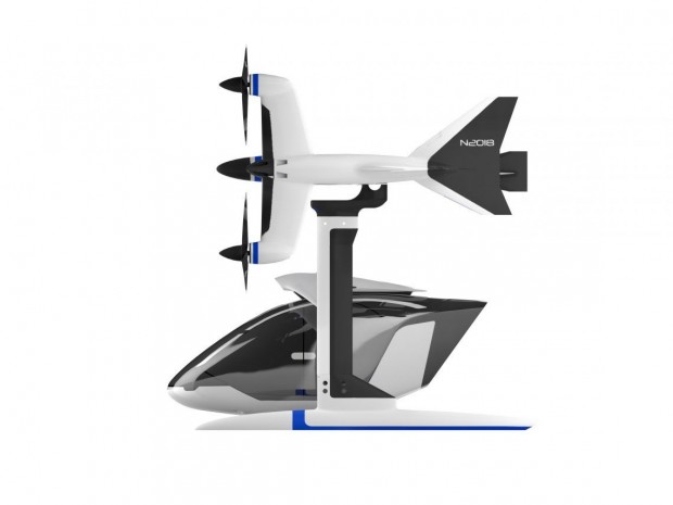Im Flug wird dei Tragfläche in die Horizontale gekippt.  (Bild: AirSpaceX)