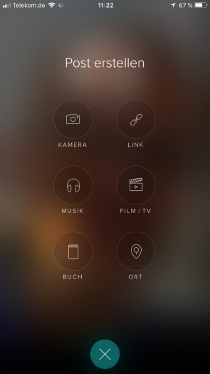 Einfach nur Textbeitr&auml;ge sind nicht vorgesehen - oder wir haben die Funktion beim Ausprobieren nicht gefunden. (Bild: Vero/Screenshot: Golem.de)