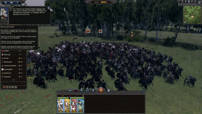 Auf dem Kampfplätzen kommt es zu wildem Getümmel, in dem man nicht mehr viel erkennen kann. (Bild: Creative Assembly/Screenshot: Golem.de)