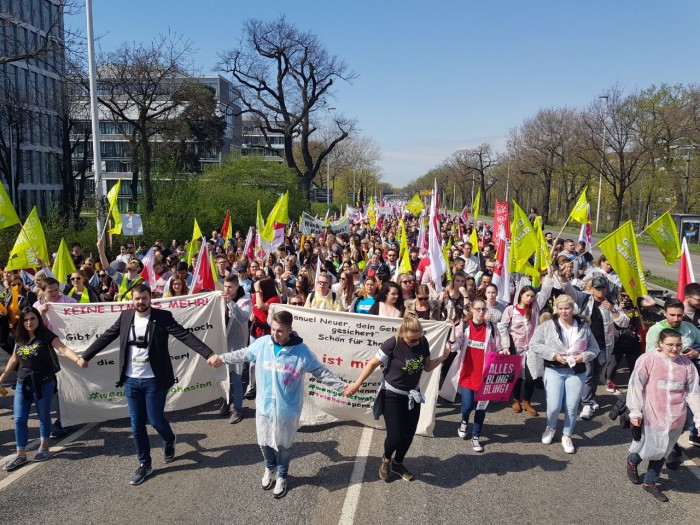 Bilder von der Streikaktion am 11. April 2018 (Verdi)