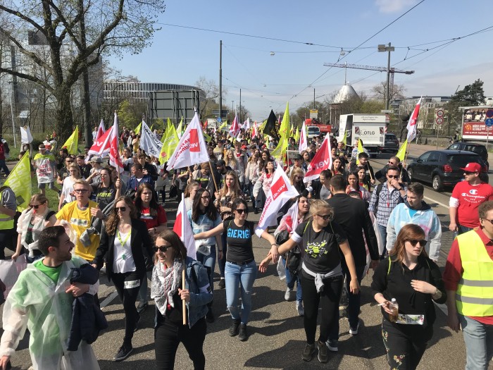 Bilder von der Streikaktion am 11. April 2018 (Verdi)