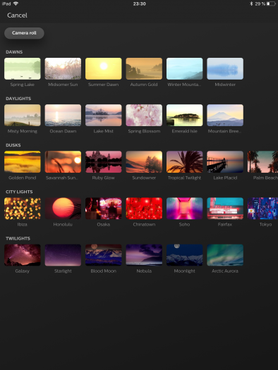 Nutzer können in der neuen Version aus 30 Beleuchtungsszenen wählen. (Bild: Screenshot/Golem.de)