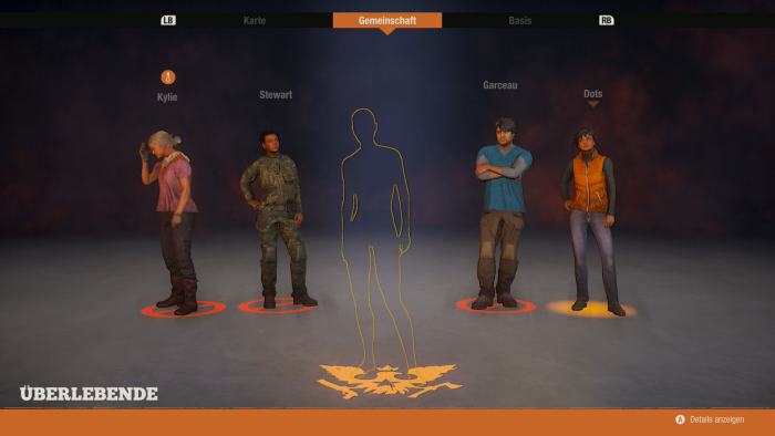 Jedes der vier Teammitglieder hat andere St&auml;rken und Schw&auml;chen (Xbox-One-Version). (Bild: Microsoft/Screenshot: Golem.de)