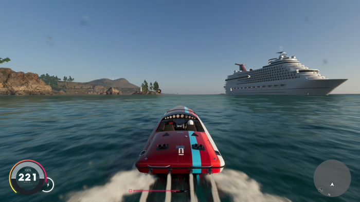 Ein Rennen mit einem Schnellboot an der Ostküste. (Bild: Ubisoft/Screenshot: Golem.de)