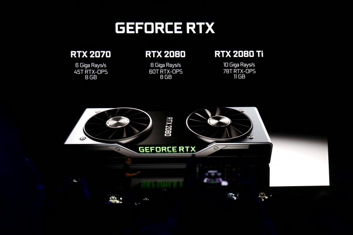 Nvidia stellt die Geforce RTX vor. (Bild: Marc Sauter/Golem.de)