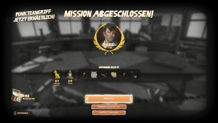 Nach jedem Level zeigt eine Übersicht die erreichten Erfolge an. (Bild: Rebellion/Screenshot: Golem.de)