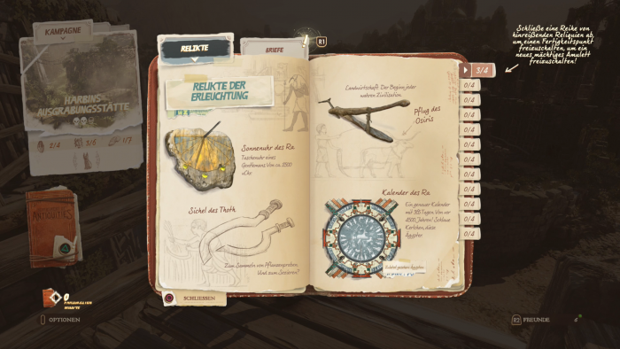 In Gräbern finden wir alte Artefakte für unsere Schatzsammlung. (Bild: Rebellion/Screenshot: Golem.de)