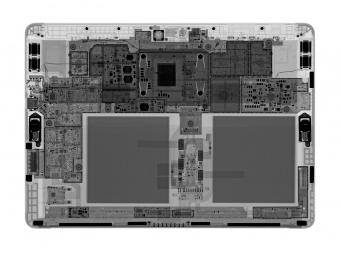 Röntgenbild des Surface Go (Bild: iFixit)