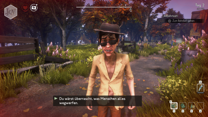 Mit den meisten NPCs können wir uns nicht richtig unterhalten. (Bild: Compulsion Games/Screenshot: Golem.de)