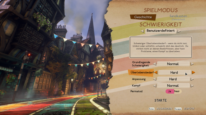 Den Schwierigkeitsgrad können wir ganz, ganz genau festlegen. (Bild: Compulsion Games/Screenshot: Golem.de)