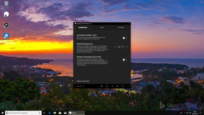 Hier können die Nutzer diverse Einstellungen vornehmen. (Bild: Shadow/Screenshot: Golem.de)