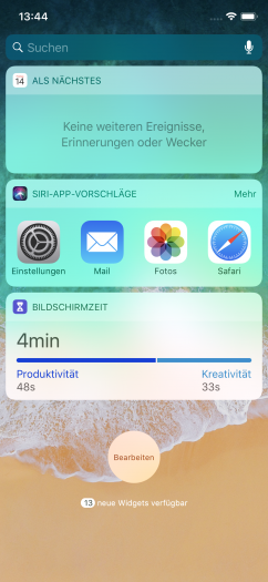 Neu in iOS 12 ist die Möglichkeit, seine Bildschirmzeit einzusehen und zu limitieren. (Screenshot: Golem.de)