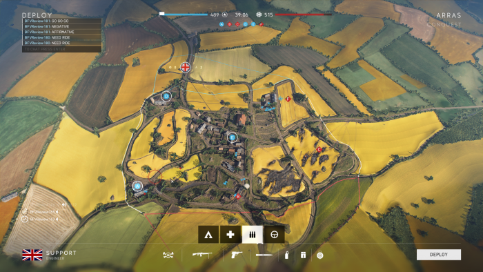 Auf der Übersichtskarte wählen wir den Respawn-Punkt aus. (Bild: EA/Screenshot: Golem.de)