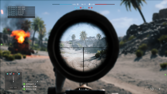 Mit dem Scharfschützengewehr suchen wir die Umgebung nach Feinden ab. (Bild: EA/Screenshot: Golem.de)