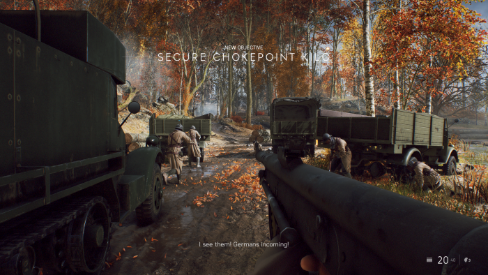 In einer Kampagne sind wir im herbstlichen Frankreich unterwegs. (Bild: EA/Screenshot: Golem.de)