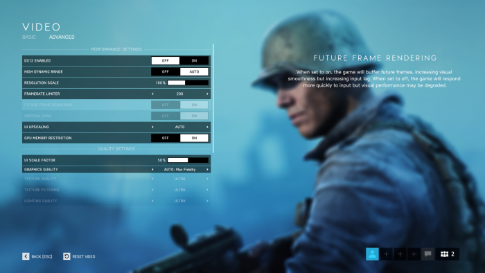 Ein (kleiner) Teil des Grafikmenüs der PC-Version (Bild: EA/Screenshot: Golem.de)