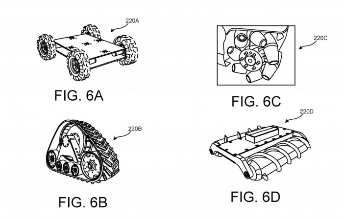 Google hat in seinem Patentantrag verschiedene Ideen für die Rollen präsentiert. (Bild: Google/Screenshot: Golem.de)