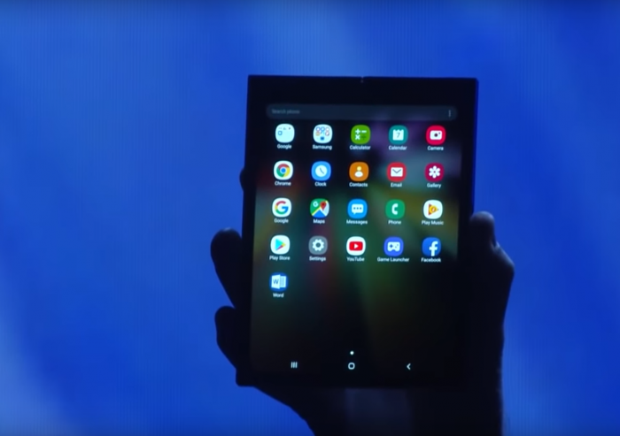 Samsungs Infinity Flex Display (Bild: Samsung/Screenshot: Golem.de)
