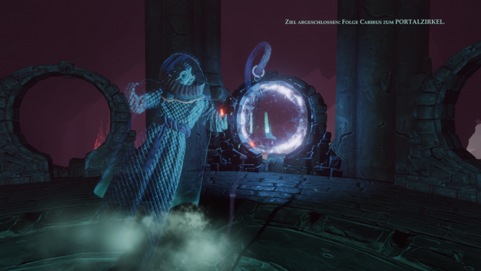 Dieses merkwürdige Geisterwesen ist ein wesentlicher Teil der schlicht doofen Handlung. (Bild: Otherside Entertainment/Screenshot: Golem.de)