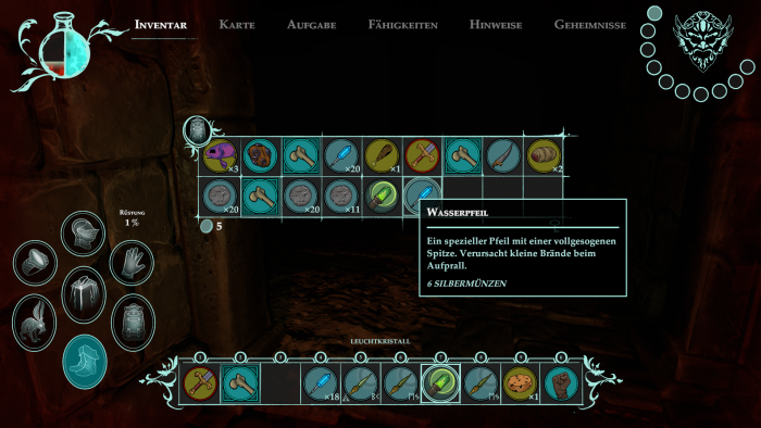 Im Inventar sammeln sich rasch viele Gegenstände an - wir müssen also entscheiden, was wir wirklich brauchen. (Bild: Otherside Entertainment/Screenshot: Golem.de)