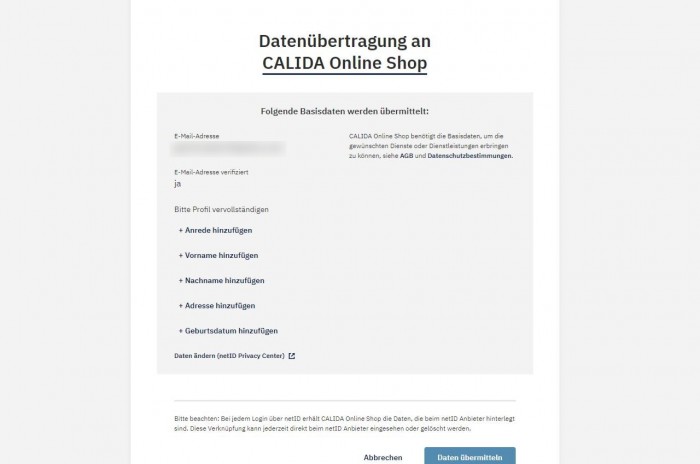 Je nach Dienst werden sehr unterschiedliche Daten abgefragt, teilweise vollständige Adressdaten. (Screenshot: Golem.de)