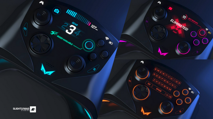 Das Gamepad der Mad Box soll über ein Touchdisplay verfügen. (Bild: Slighty Mad Studios)