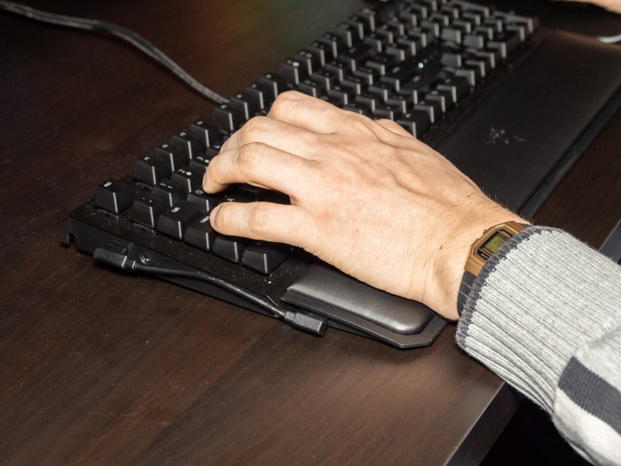 Die Handballenauflage ...