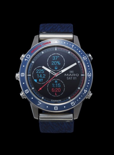 Auch die blaue Keramiklünette der Captain ist nicht drehbar. (Bild: Garmin)