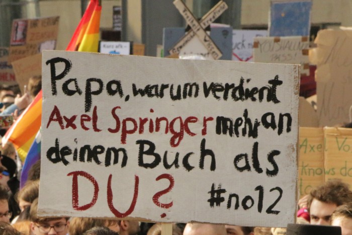 Eine Kritik an Artikel 12, der den Verlagen einen Anspruch auf die Vergütungen der Urheber sichern soll (Foto: Friedhelm Greis/Golem.de)