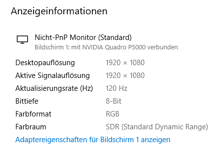Es werden maximal 120 Hz unterstützt. (Bild: Oliver Nickel/Golem.de)