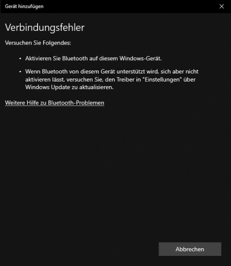 Bluetooth wird nicht erkannt. (Bild: Oliver Nickel/Golem.de)