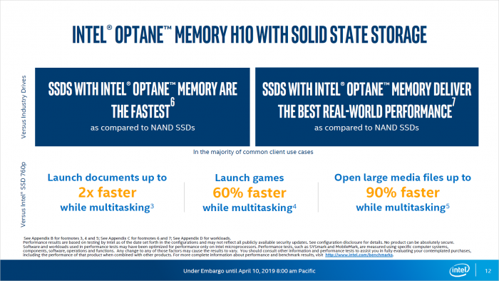 Präsentation von Optane Memory H10 (Bild: Intel)